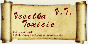 Veselka Tomičić vizit kartica